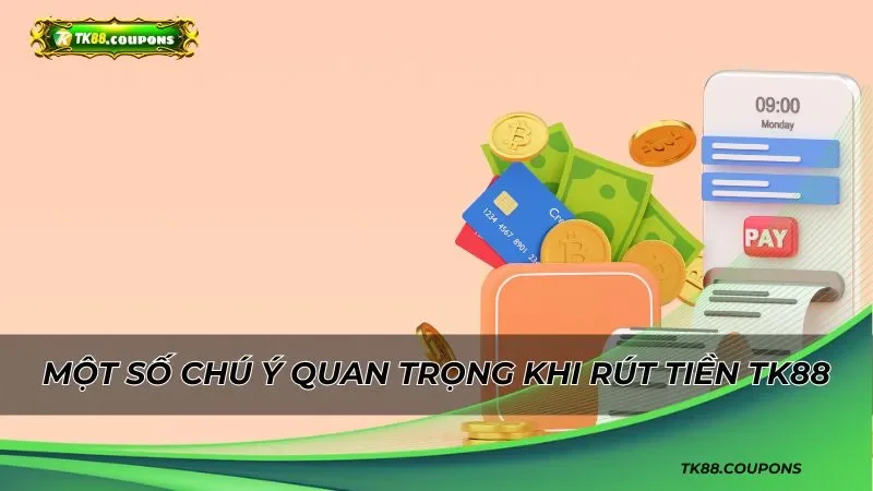Các lưu ý quan trọng khi thực hiện rút tiền TK88